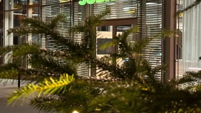Weihnachten auf dem JobRad-Campus mit Logo Weihnachten auf dem JobRad-Campus mit Logo