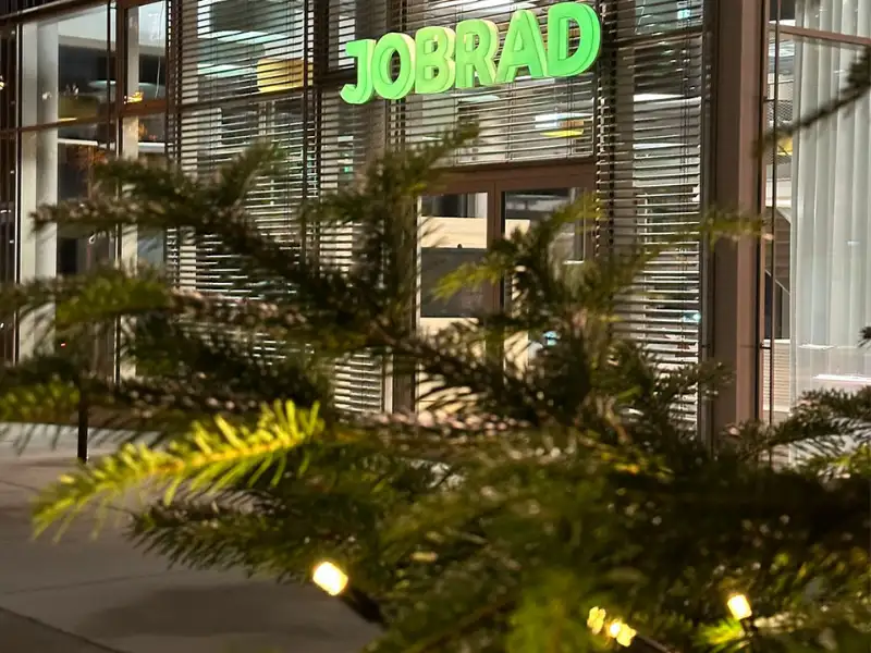 Weihnachten auf dem JobRad-Campus mit Logo Weihnachten auf dem JobRad-Campus mit Logo